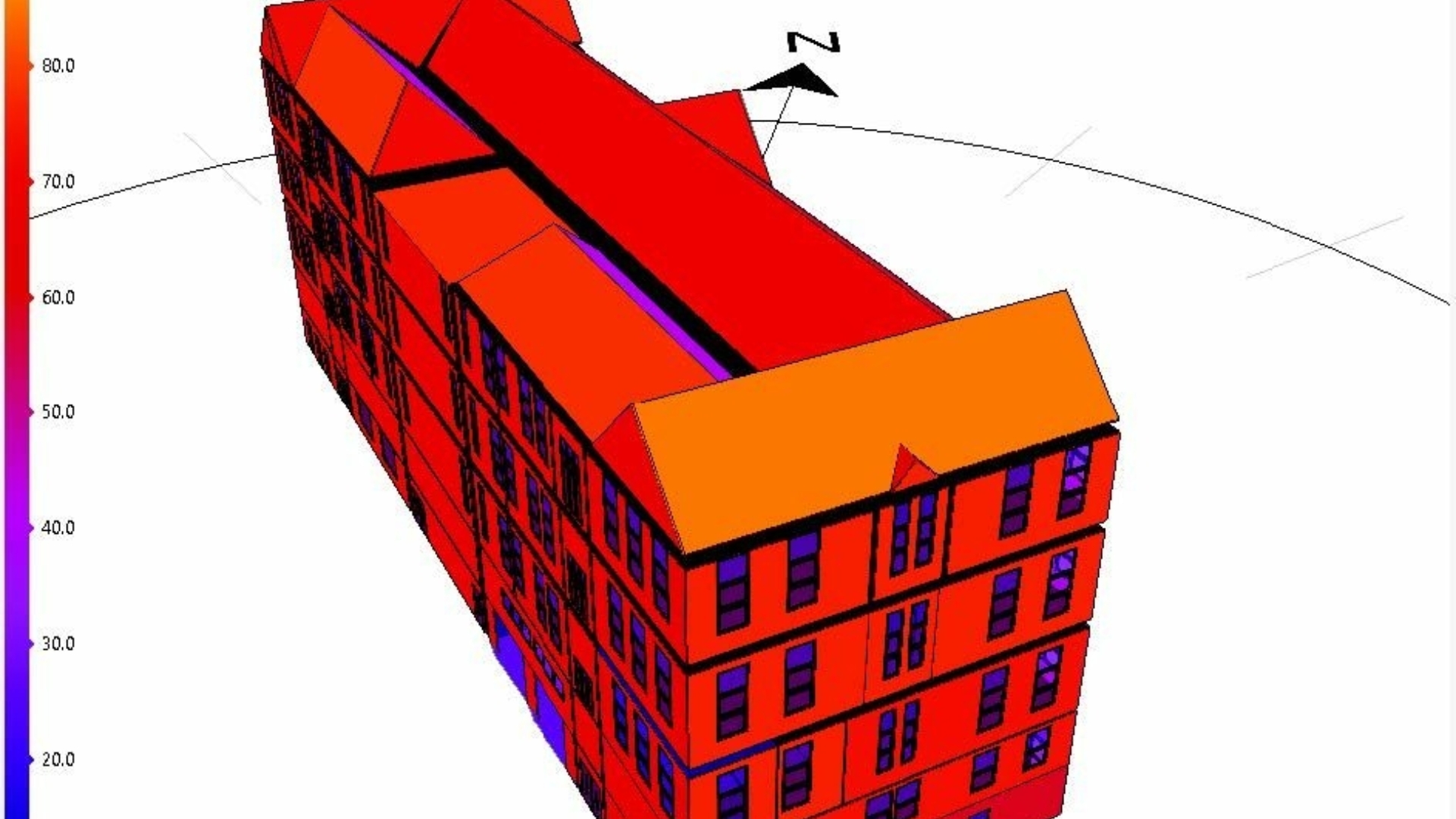 Rutland St Thermal Analysis Model Direct Sunlight Available